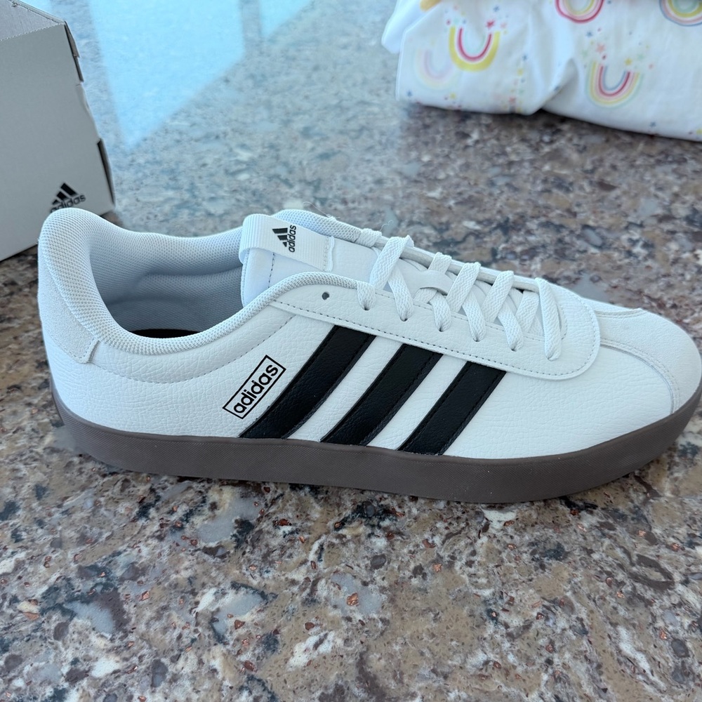 Adidas Classic White and Black Sneakers